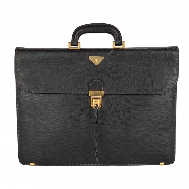 Yves Saint Laurent Leather Briefcase CharityStars