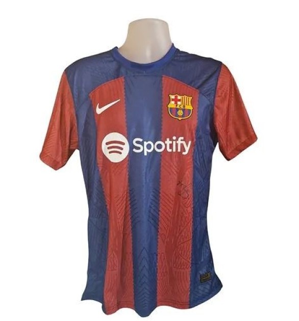 Hansi Flick's FC Barcelona 2023/24 Signed Replica Shirt