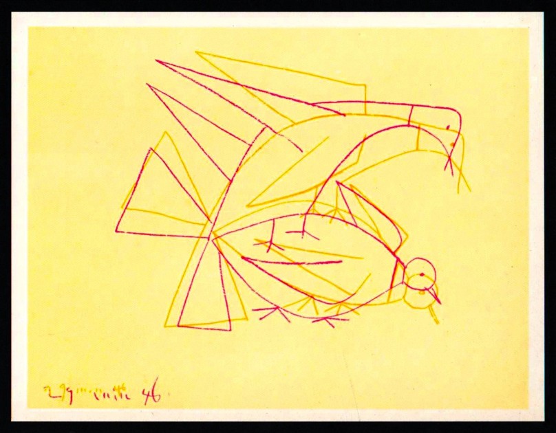 'Two Pigeons' Lithograph by Picasso 