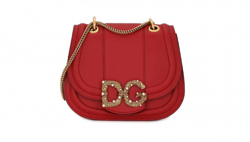 Dolce and Gabbana Amore Small Calfskin Bag