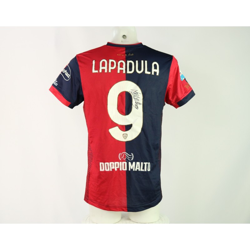 Lapadula's Signed Unwashed Shirt, Cagliari vs Bologna 2024