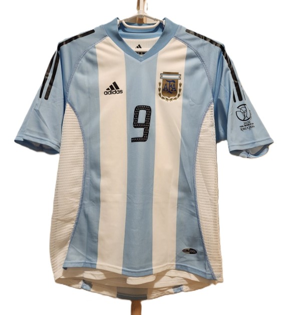 Gabriel Batistuta's Argentina 2002 World Cup Official Shirt