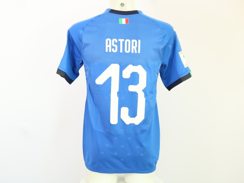 Davide Astori's Italy Match Shirt vs Sweden, 2017