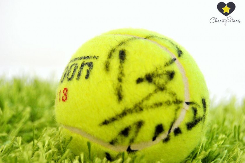 Tennis ball autographed by Rafel Nadal