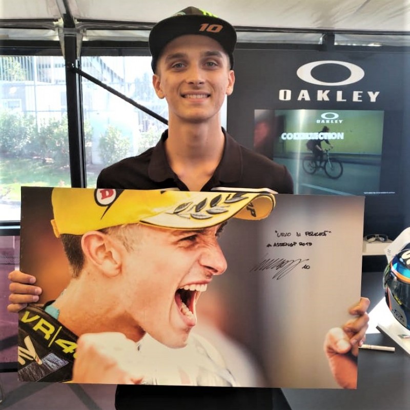 Photograph and Gloves Worn by MotoGP Rider Luca Marini - Signed