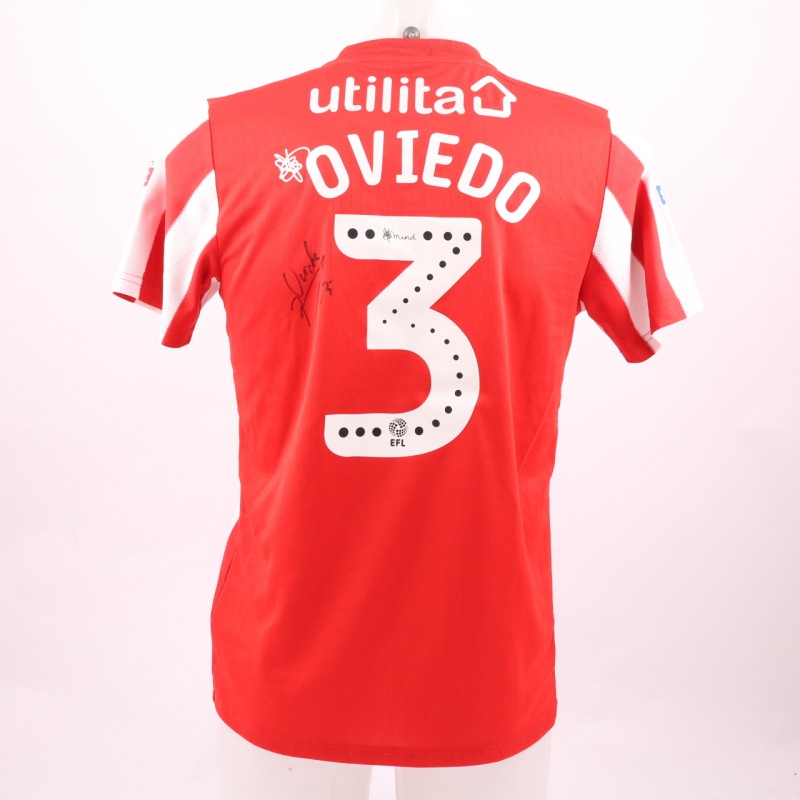 Oviedo's Sunderland AFC Worn and Signed Poppy Shirt