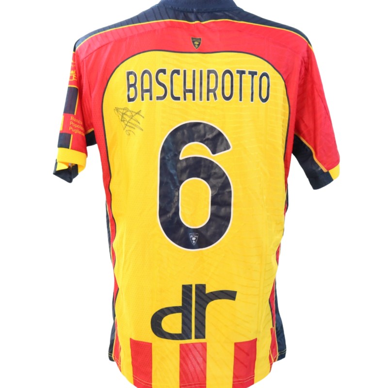 Baschirotto's Signed Unwashed Shirt, Lecce vs Milan 2025