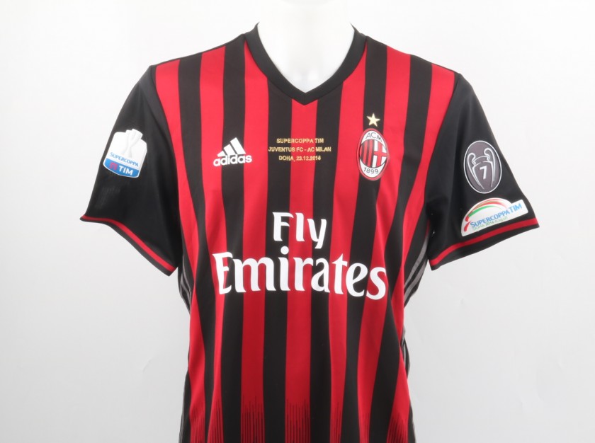 Locatelli Match Issued Shirt, TIM Supercup Milan-Juventus - Special Sewing