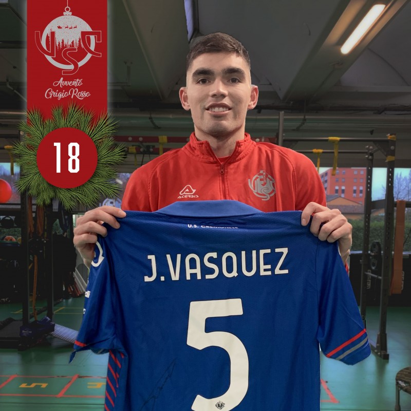 Vasquez's Cremonese Match-Issued Signed Shirt, 2022/23 