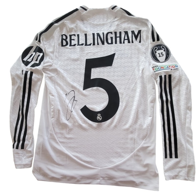 Bellingham's Atalanta vs Real Madrid Signed Issued Shirt, UCL 2024