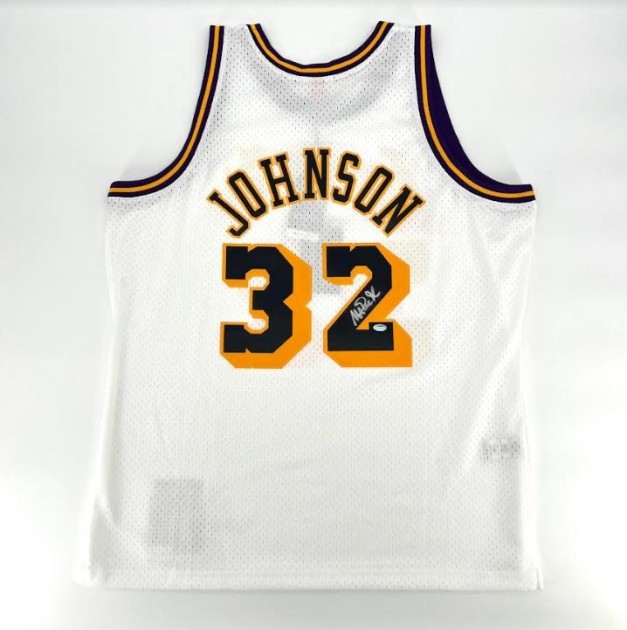 Magic Johnson Signed Mitchell&Ness Los Angeles Lakers Jersey