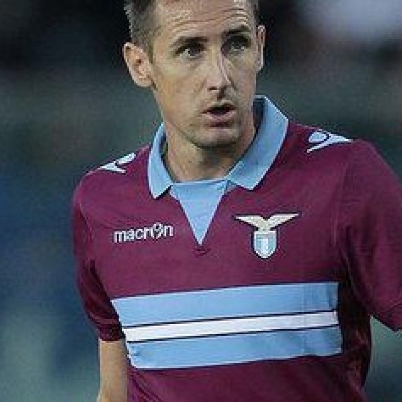Klose Lazio match issued/worn shirt, Serie A 2014/2015