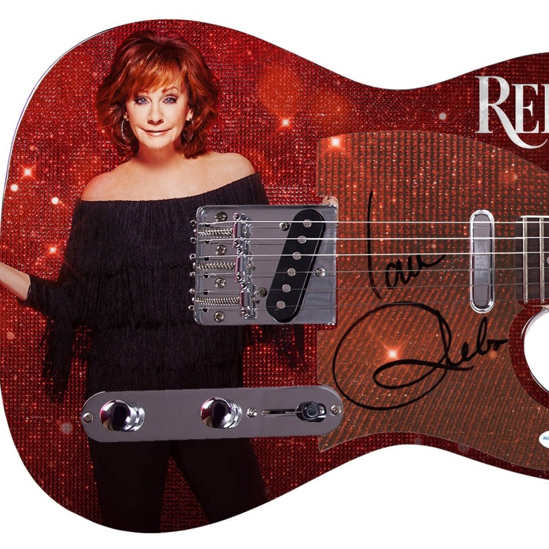 Reba McEntire Signed Custom Graphics Guitar