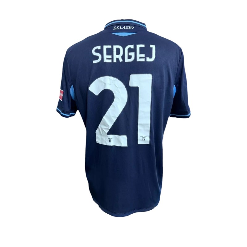 Milinkovic-Savic's Match Worn unwashed Shirt Napoli vs Lazio 2021