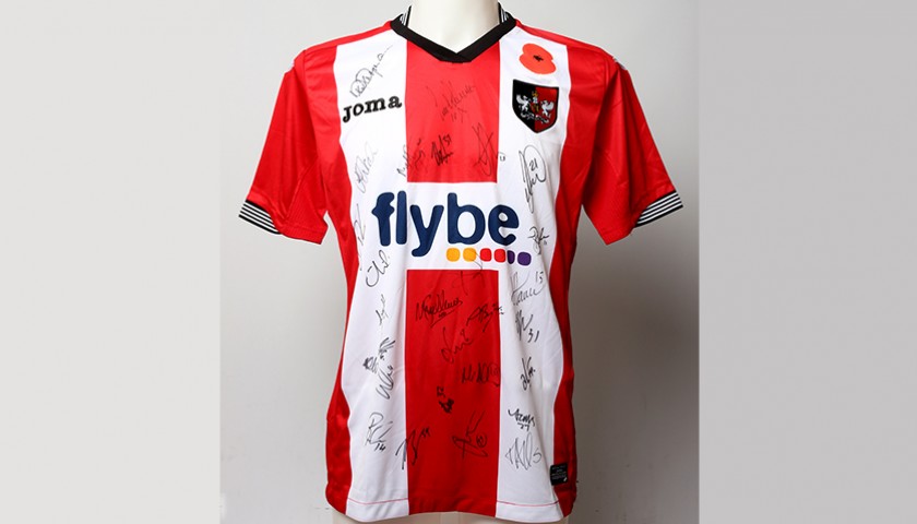 Poppy Shirt Signed by Exeter City F.C.