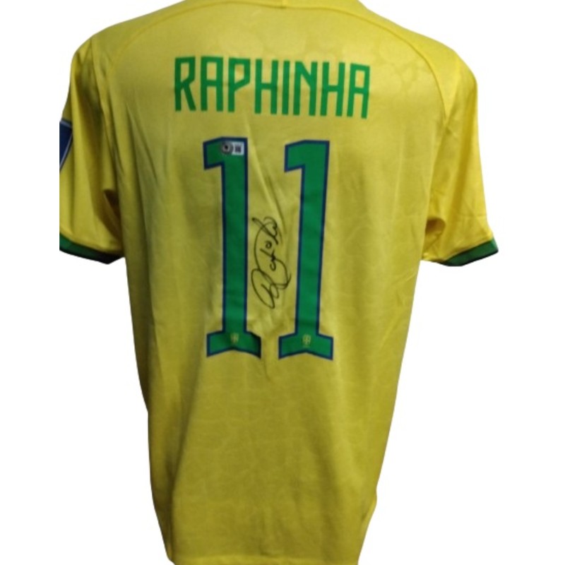 Raphinha Replica Brazil Signed Shirt