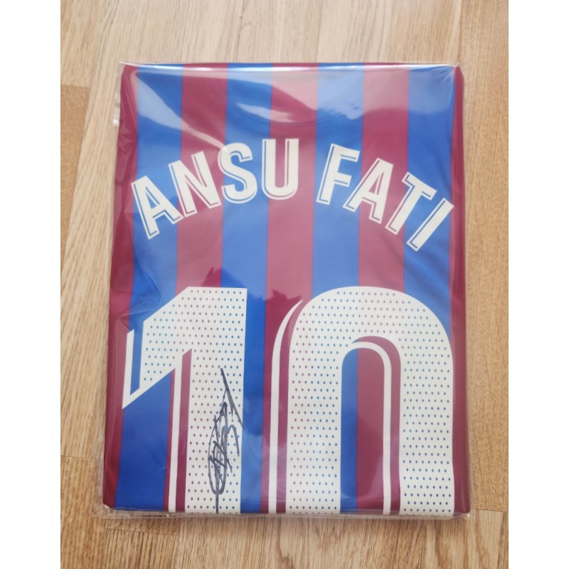 Maglia firmata da Ansu Fati per il Barcellona 2021/22