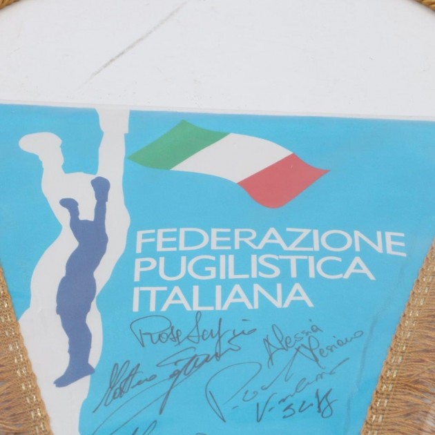 FPI pennant signed by italian athletes