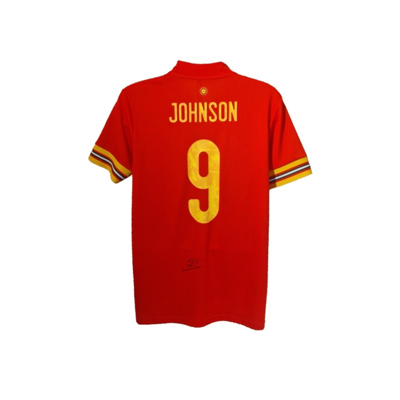 Brennan Johnson Signed Wales 2020-21 Official Home Football Shirt