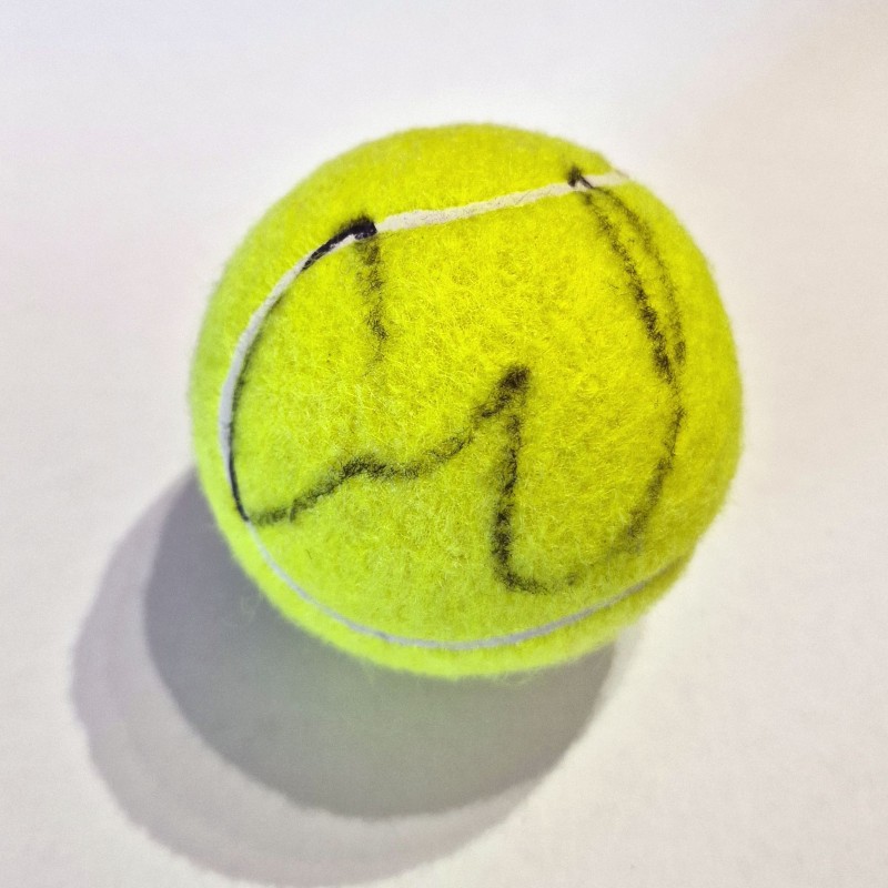 Pallina da Tennis Autografata da Andrey Rublev Internazionali d'Italia 2024