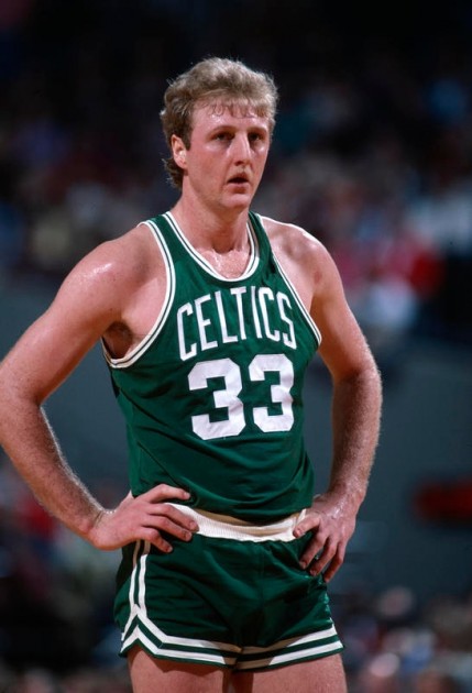 Larry Bird Signed Mitchell&Ness Boston Celtics Shirt