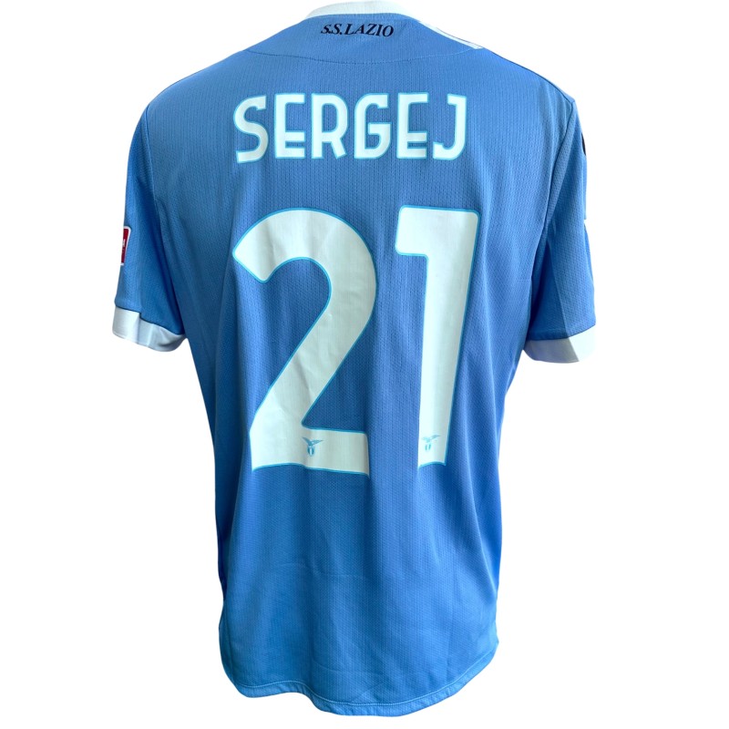 Maglia Milinkovic-Savic unwashed Lazio vs Udinese Coppa Italia 2021