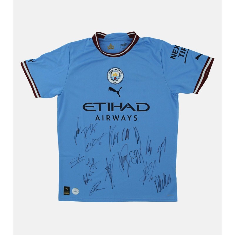 Manchester City 2022/23 Official Squad Signed Shirt