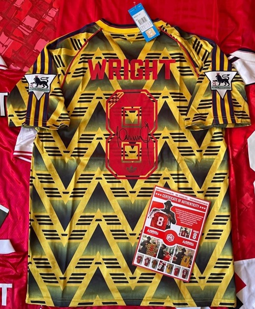 Ian Wright Arsenal Away Premiere League 1990's Signed Shirt