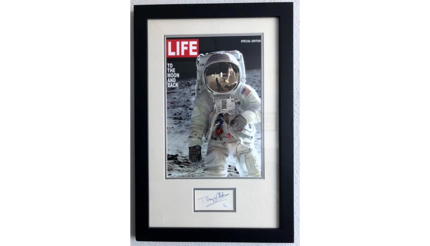 Buzz Aldrin Signed "To the Moon and Back" Framed Magazine Cover