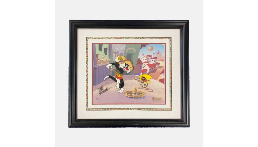 Sylvester and Speedy Gonzales Limited Edition Signed Animation Cel