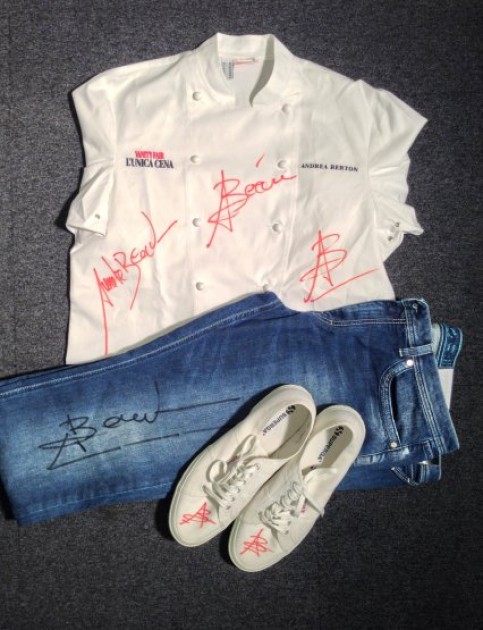 Chef's uniform and shoes signed by Andrea Berton 