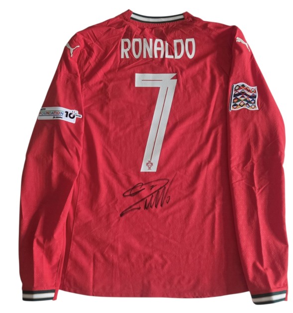 Ronaldo's Signed Match-Issued Shirt, Portugal vs Spain Nations League Finals 2025