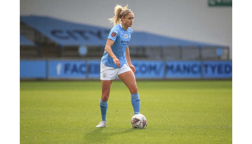 Official Manchester City 20/21 Women Home Shirt - Signed by Steph