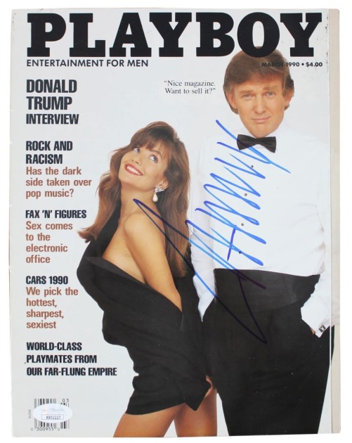 Rivista Playboy autografata da Donald Trump