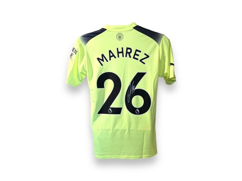 Riyad Mahrez Manchester City 2022/2023 Signed Official Third Shirt 