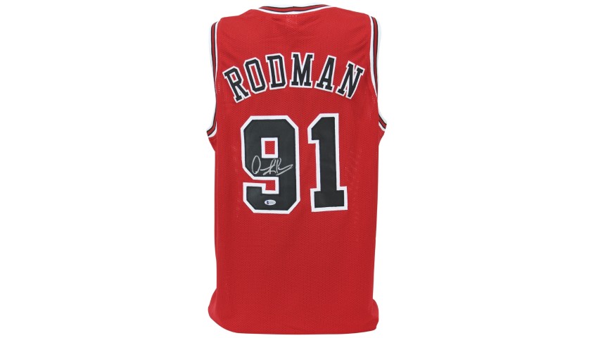 Dennis Rodman Hand Signed Custom Jersey