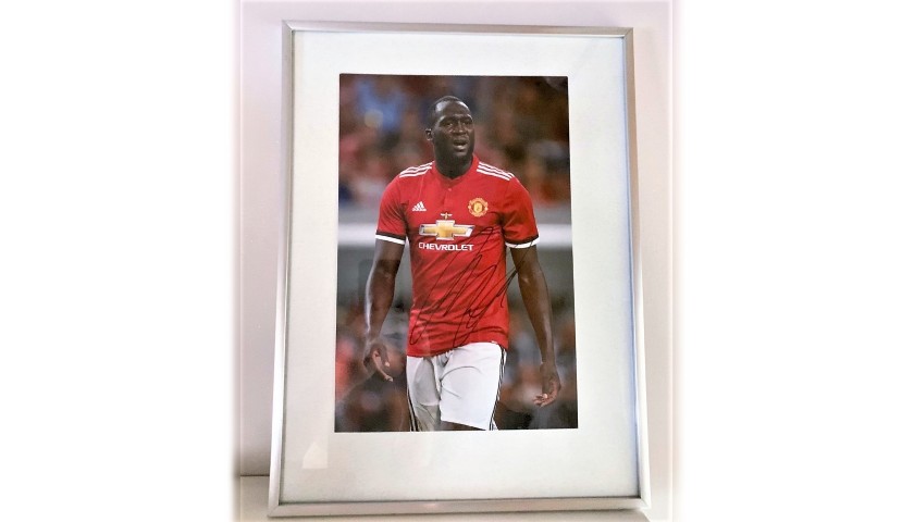 Fotografia autografata da Romelu Lukaku