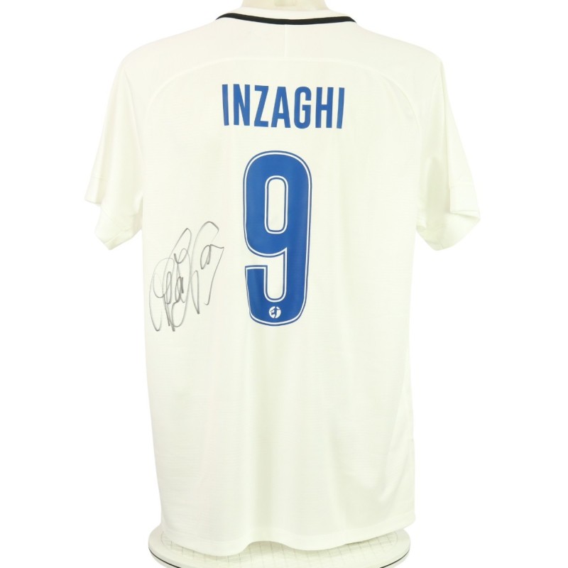 Inzaghi's Match-issued Shirt, White Stars vs Blue Stars - The Master's Night 2018 - Signed