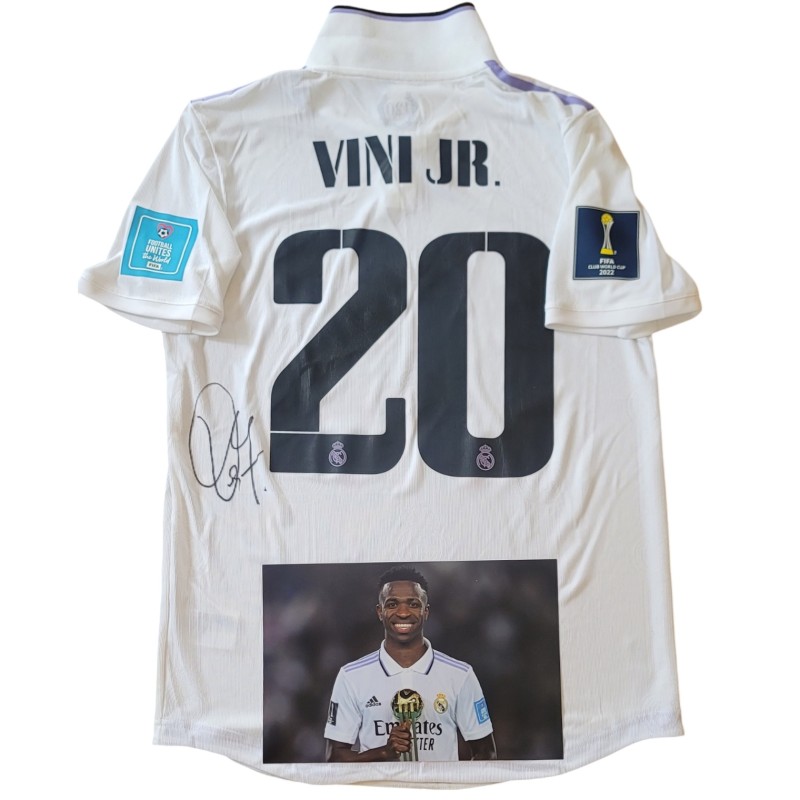 Maglia Vinicius Junior preparata Real Madrid vs Al-Hilal Club WC 2023 - Autografata