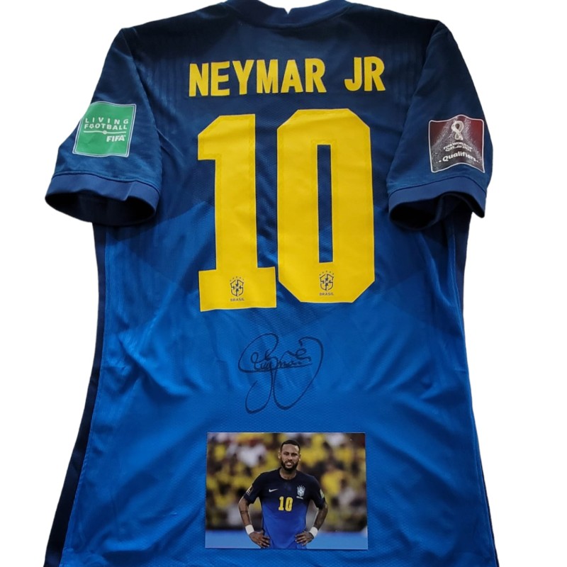 Maglia Neymar preparata Bolivia vs Brasile 2022 - Autografata