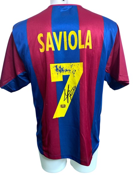 Maglia Ufficiale Saviola Barcellona, 2002/03 - Autografata