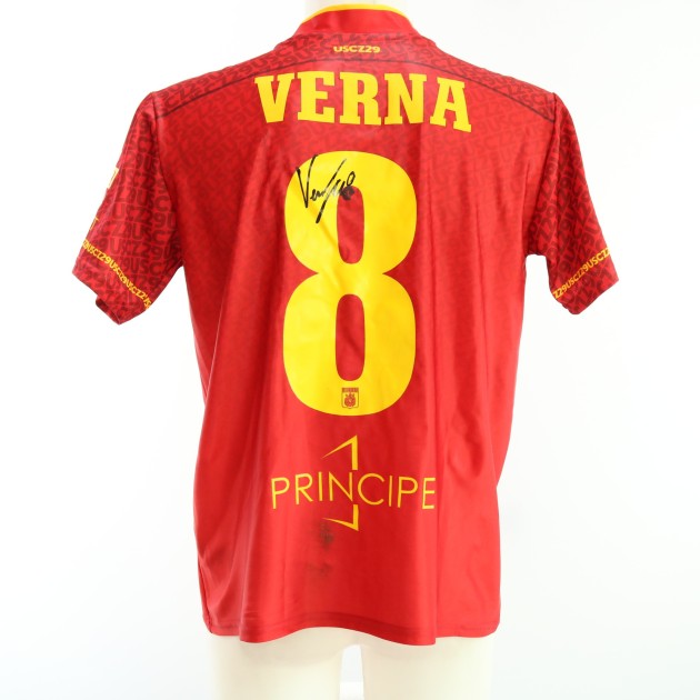 Verna's Unwashed Signed Shirt, Catanzaro vs Ascoli 2024