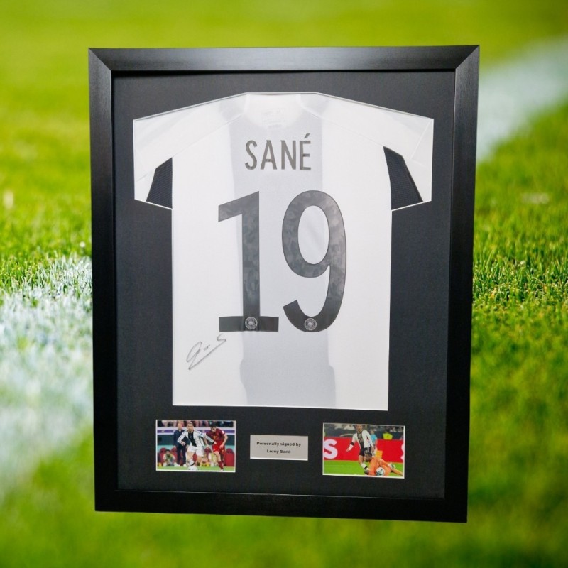 Leroy Sane Signed Germany 2022-23 Official Football Shirt Framed COA