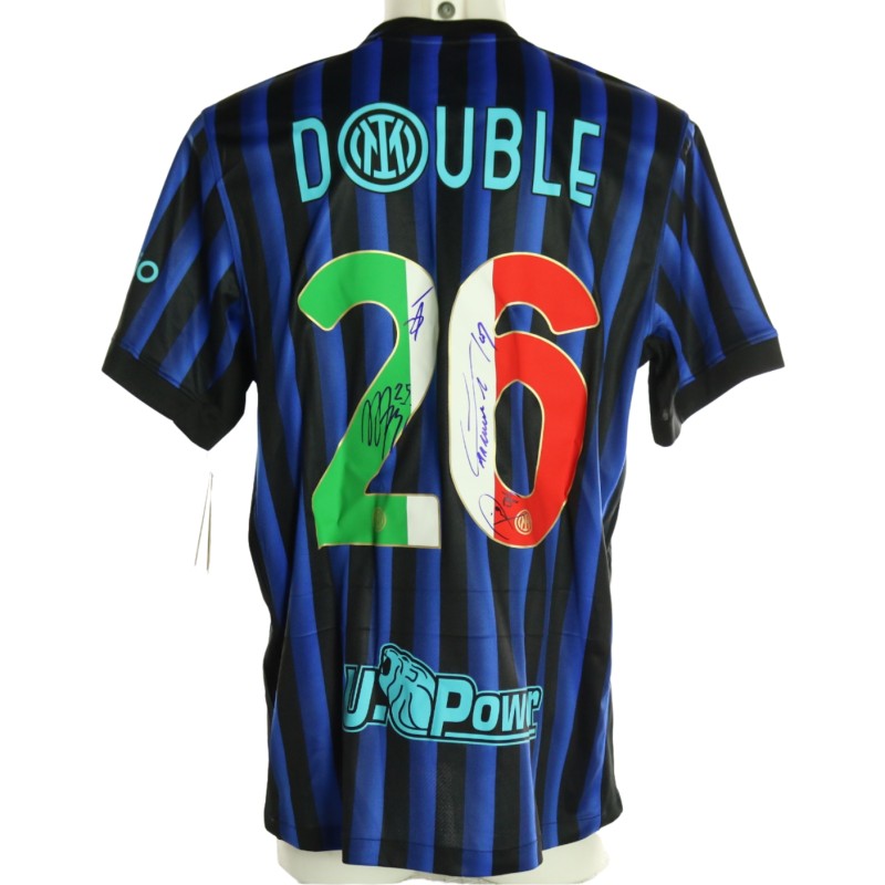 "Double" Official Inter Shirt, 2026 - Signed by the team
