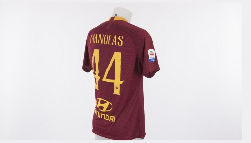 Manolas' Worn Roma-Atalanta 2018/19 Shirt