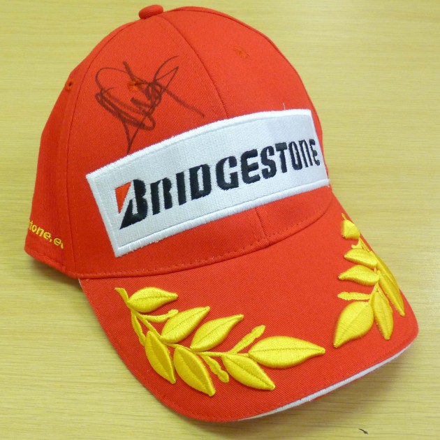 Dani Pedrosa Bridgestone signed cap