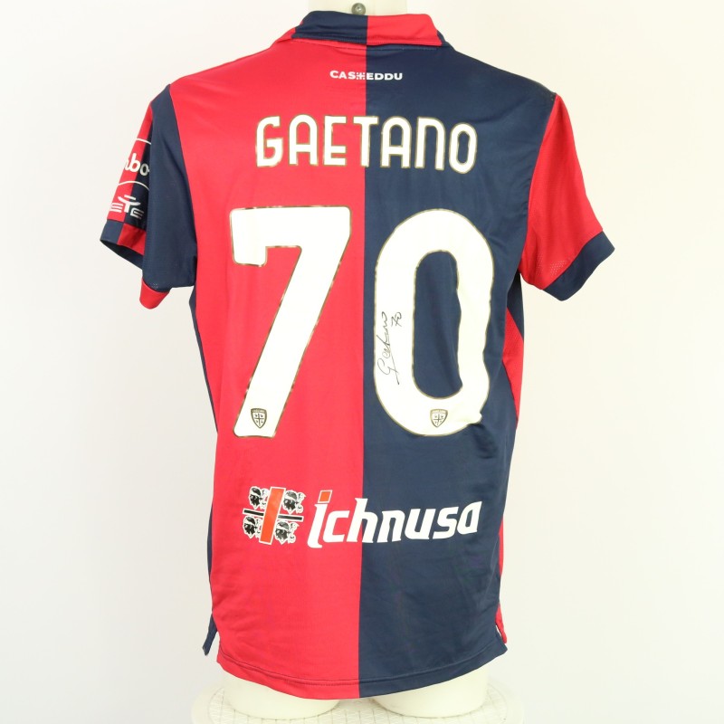 Maglia Gaetano unwashed Cagliari vs Atalanta 2024 - Autografata