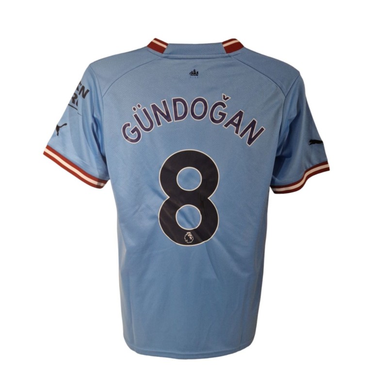 Maglia replica Manchester City 2022/23 firmata da Ilkay Gundogan 