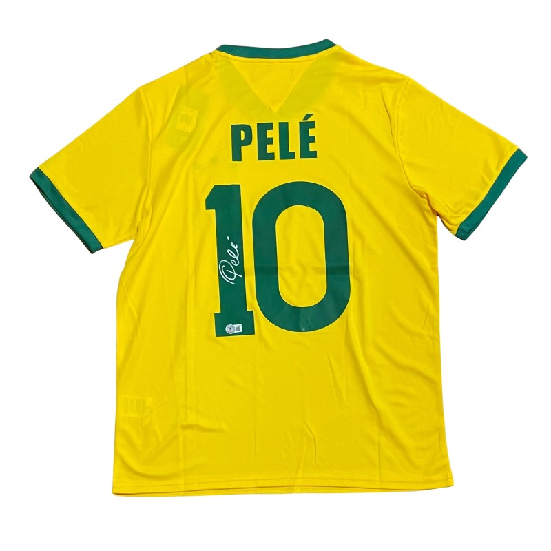 Pele's Brazil 1974 Signed Replica Shirt