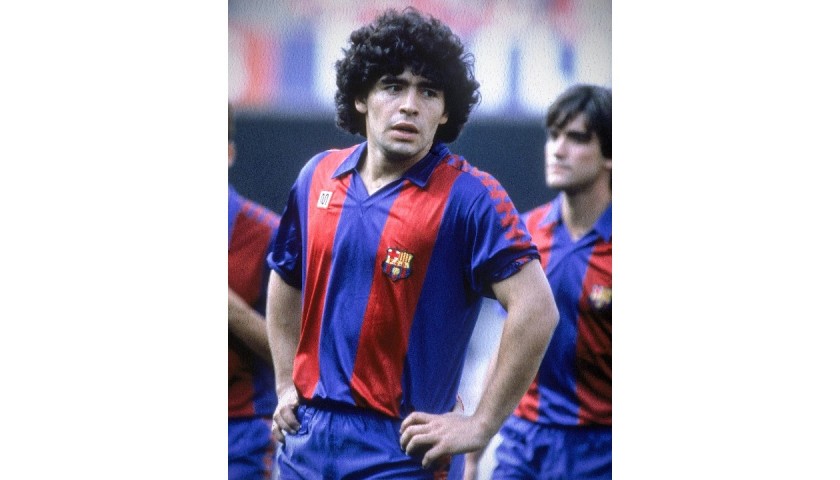 Maradona Official Barcelona Signed Shirt